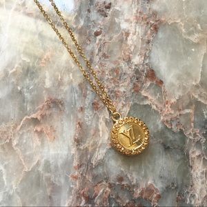 Authentic LV Faux Diamond Button Necklace
